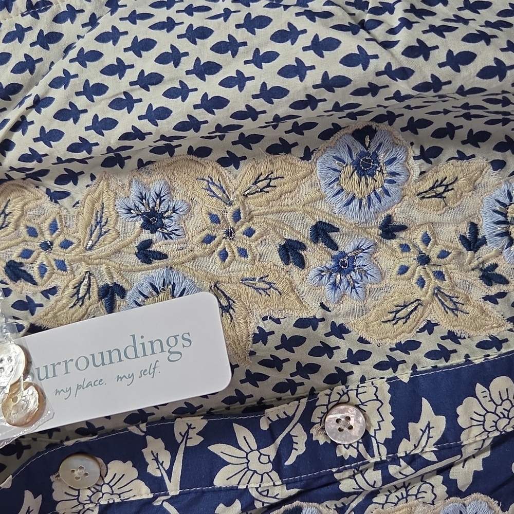 Soft Surroundings Capelle Patchwork Floral Button… - image 7